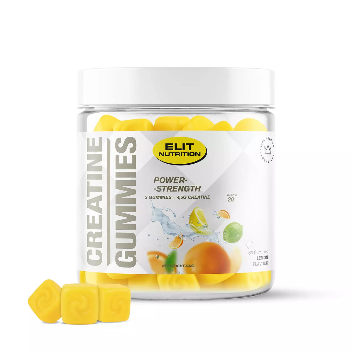 Elit Nutrition - Creatin Gummies 4500 mg, Lemon - 60 st