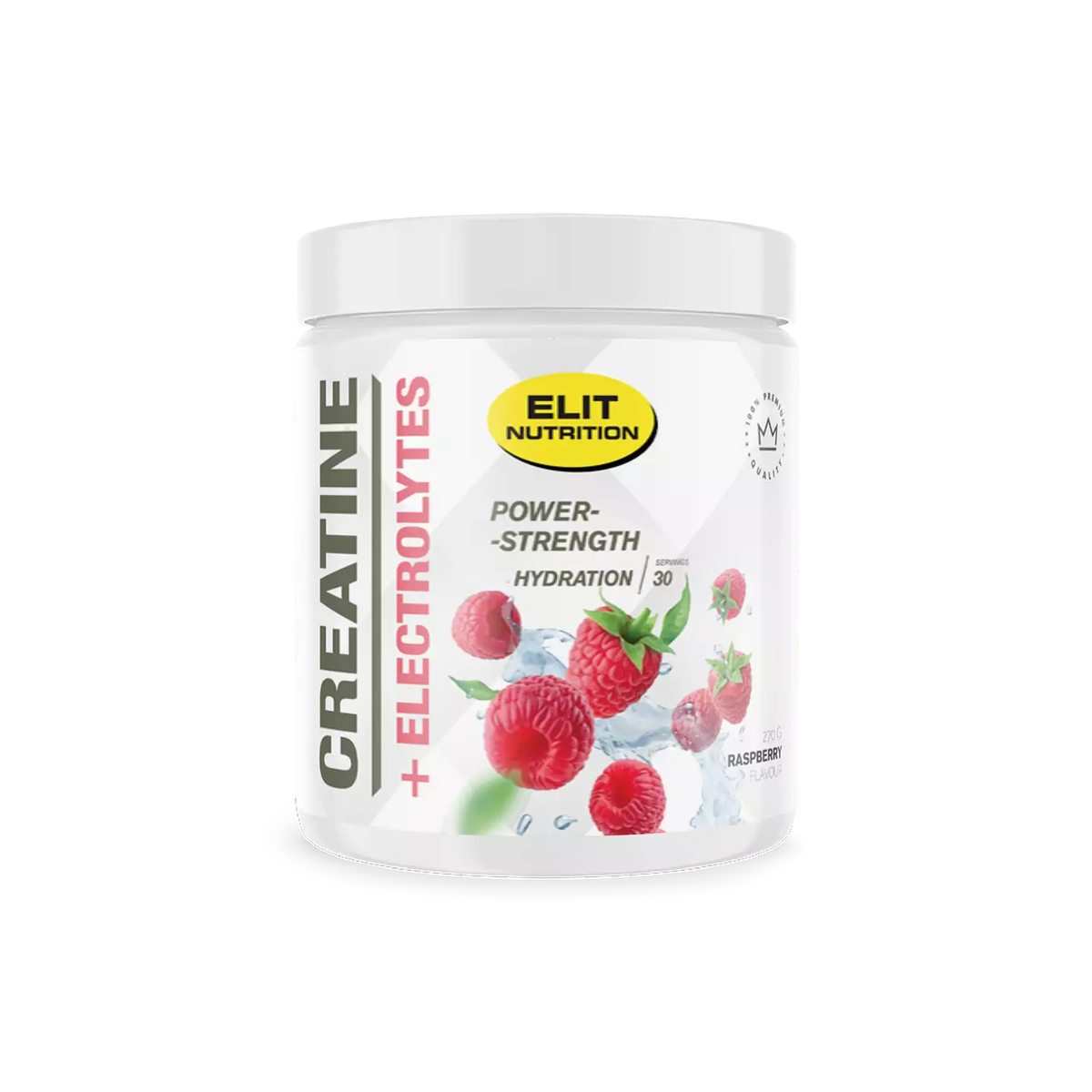Elit Nutrition - Kreatin + Electrolyter, 300g - Raspberry