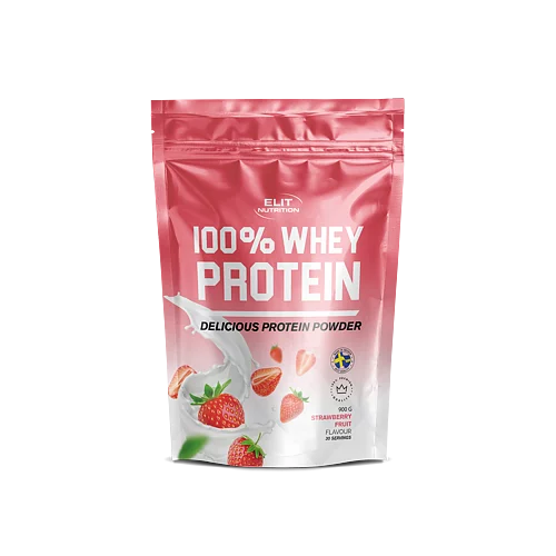 Elit Nutrition - 100% Whey Protein - Strawberry Fruit, 900g