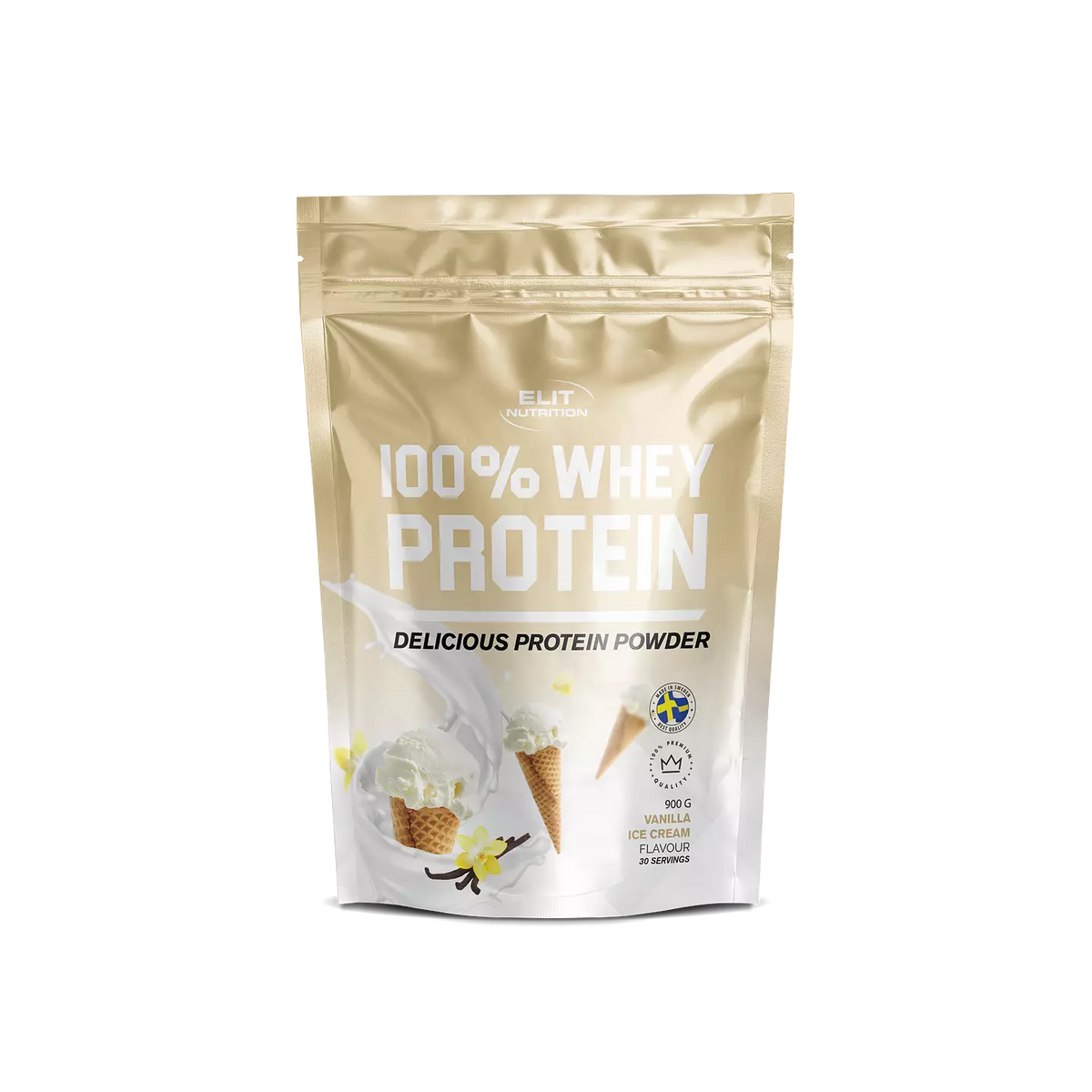 Elit Nutrition - 100% Whey Protein - Vanilla Ice Cream, 900g