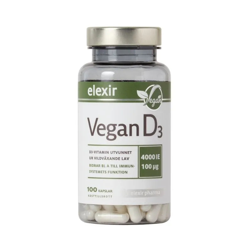 Elexir Pharma - D3 Vitamin Vegan 4000IE 100 kapslar